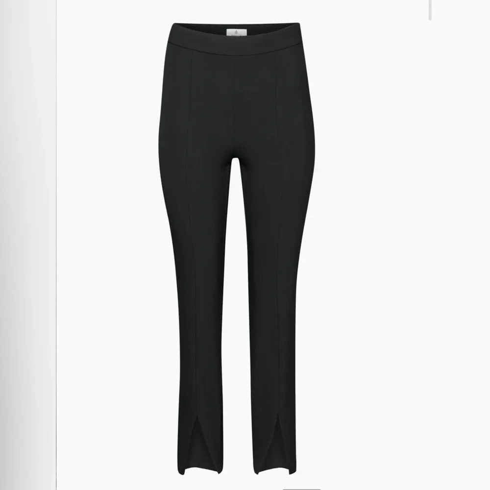 $148 Aritzia Babaton Cassatt Pant in Black Size 6 - High-waisted slit pants - Picture 8 of 16